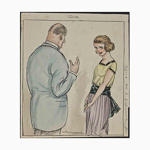 Luigi Bompard, Family Suggestions, Watercolor and Ink, 1920s