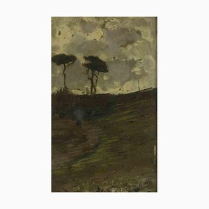 Attilio Pratella, Landscape, Oil Painting, Early 20th Century