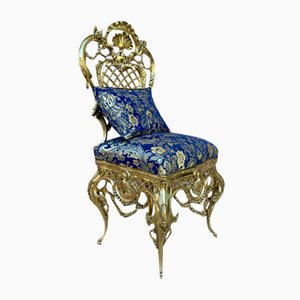 French Louis XV Style Bronze Side Chair, 1930