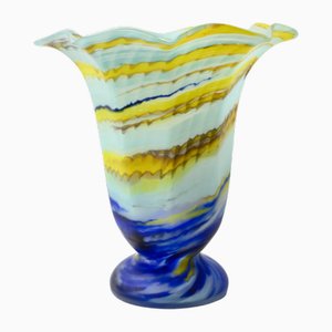 Vaso Art Déco in vetro di Franz Tomschick, Boemia, anni '20