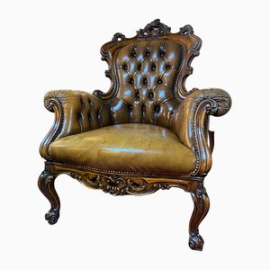 Vintage Leather Chair, 1920s