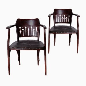 Jugendstil Armchairs by Thonet, Vienna, 1905, Set of 2