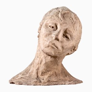 Ida Fuà, Busto moderno, Italia, anni '50, Scultura in gesso