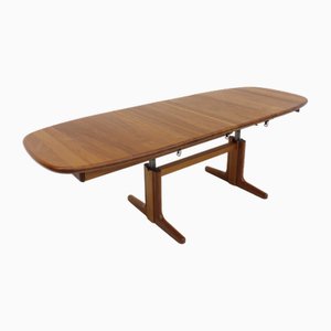 Vintage Danish Oval Extendable Dining Table in Teak