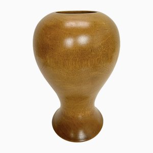 Mid-Century Turned Teak Vase, 1960s