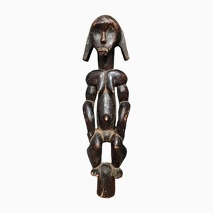Estatua africana grande de madera exótica, década de 1890
