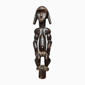 Grande Statue Africaine en Bois Exotique, 1890s