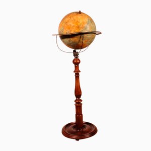 Terrestrial Library Globe on Stand from J. Forest Paris, 19th Century