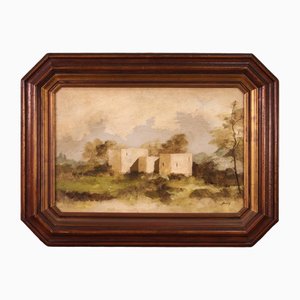 Italian Artist, Landscape, 1960, Oil on Masonite, Framed