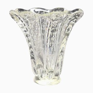 Jarrón de cristal de Murano atribuido a Ercole Barovier para Seguso, años 50