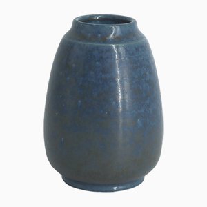 Kleine skandinavische Moderne Mid-Century Steingut Vase Nr. 108 von Gunnar Borg für Höganäs Ceramics, 1960er