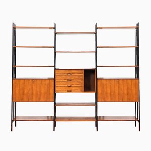 Teak 3-Bay Bookcase, Italy, 1960s