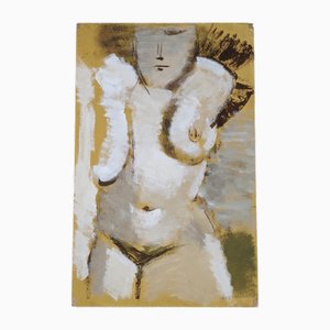 Lucien Joseph Fontanarosa, Nude Study, Oil on Cardboard, 1950s