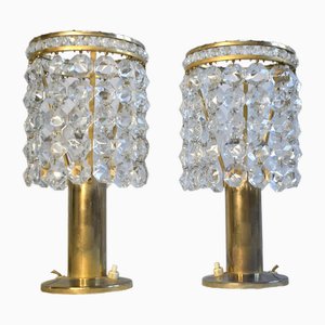 Crystal Glass Table Lamps from Bakalowits & Söhne, 1960s, Set of 2