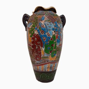 Large Earthenware Vase, Satsuma, Japan, 1900s