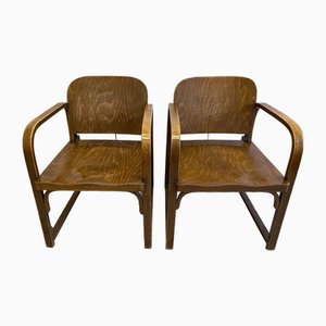 Set of Beech Armchairs from Tatra, Czech Republic, 1930s