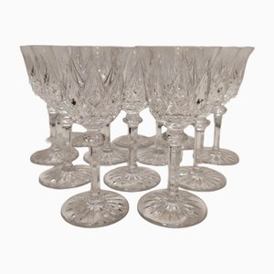 Crystal Wine Glasses from Saint Louis, 1950s, Set of 12