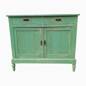 Credenza contenitore laccata verde, fine XIX secolo