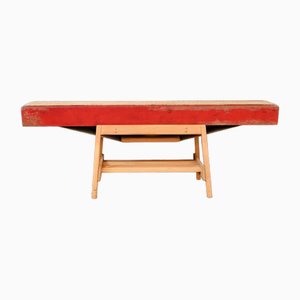 Italian Wooden and Rope Table, 1970s