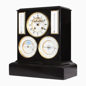 Horloge de Cheminée avec Phase de Lune et Calendrier Éternel, 1870s