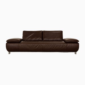 Leather Three Seater Sofa in Brown Sofa from Koinor Volare