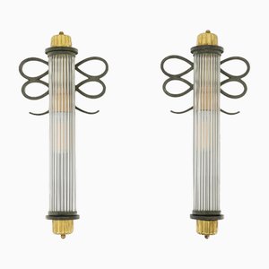 Art Deco Style Cylindrical Wall Lights, 1920s, Set of 2