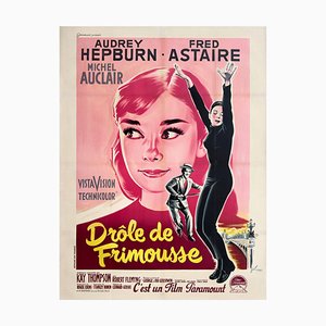 Funny Face Poster by Boris Grinsson, France, 1957