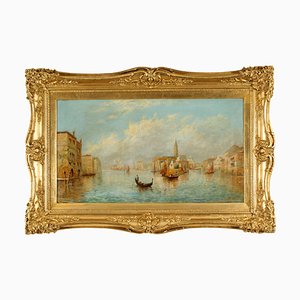 James Salt, On the Grand Canal, 19th Century, Oil Painting, Framed