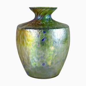 Art Nouveau Iridescent Glass Vase attributed to Fritz Heckert, Bohemia, 1905