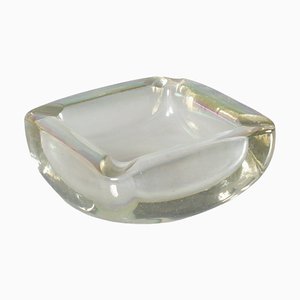 Iridescent Murano Glass Ashtray by Seguso, Italy, 1940s