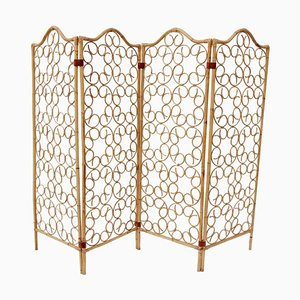 Bamboo and Wicker Room Divider, 1960s