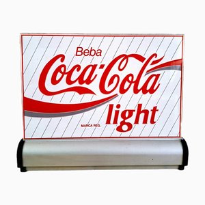 Insegna pubblicitaria luminosa Coca Cola, anni '80