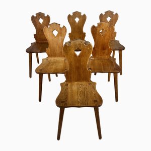 Mid-Century Oak Tirol Chairs, 1960s, Set of 6
