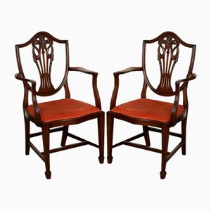 Victorian Hallway Side Chairs in the style of Hepplewhite, Set of 2