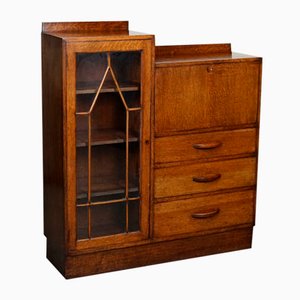 Small Art Deco Style Bookcase Cabinet
