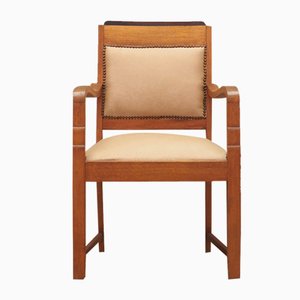 Art Deco Oak Armchair, Denmark, 1950s