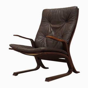 Fauteuil Scandinave en Cuir, Norvège, 1960s