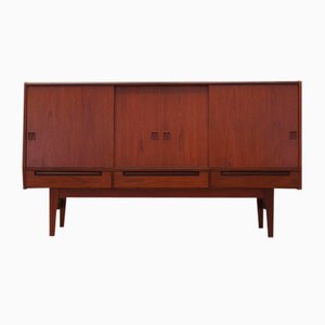 Credenza alta in teak, Danimarca, anni '60