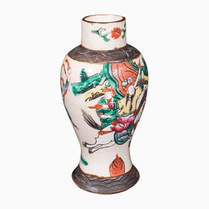 Kleine antike japanische Vase aus Keramik, 1900er