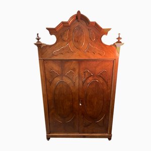 Louis Philippe 2-Door Wardrobe in Walnut