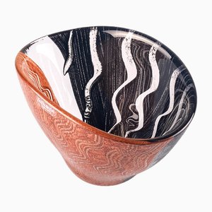 Hand-Painted Glass Tonga Bowl by Monica Backström for Kosta Boda, Sweden