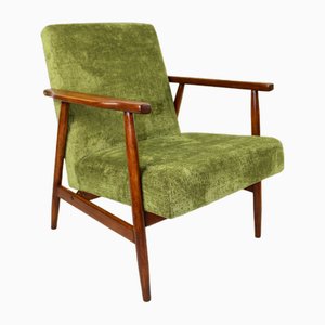 Vintage Green Easy Chair in Velvet, 1970s