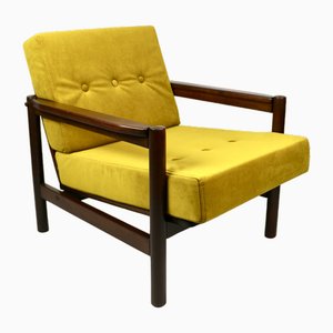Vintage Armchair in Yellow Olive, 1970s