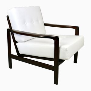 White Lounge Chair by Z. Baczyk, 1970s