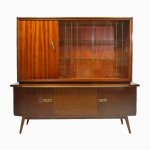 Buffet Haut / Meuble de Salon Mid-Century avec Vitrine, Allemagne, 1960s