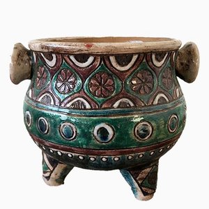 Italian Ceramic Vase by Elio Schiavon, 1950s
