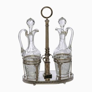 Brescian Silver Oil Cruet, 19th Century, Set of 3