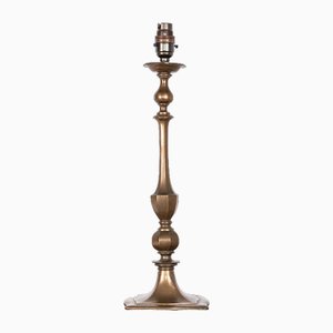 Lampada da tavolo edoardiana in ottone, metà XIX secolo