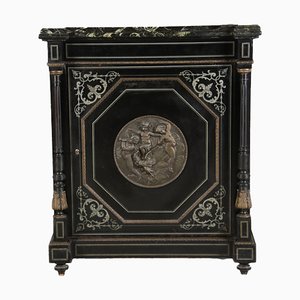 Black Cabinet with Bronze Applications and Pewter Inlays, 1880s