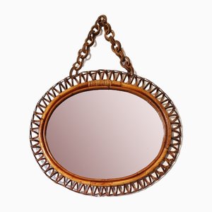 Mirror in Wicker and Bamboo, 1960s